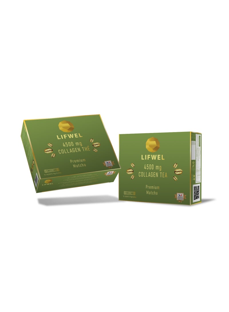 Lifwel Collagen Tea 4500 mg – Premium Matcha Collagen Sachets (15 Sachets). | Sugar Free | Gluten Free | Lactose Free | Halal Certified - Image 3